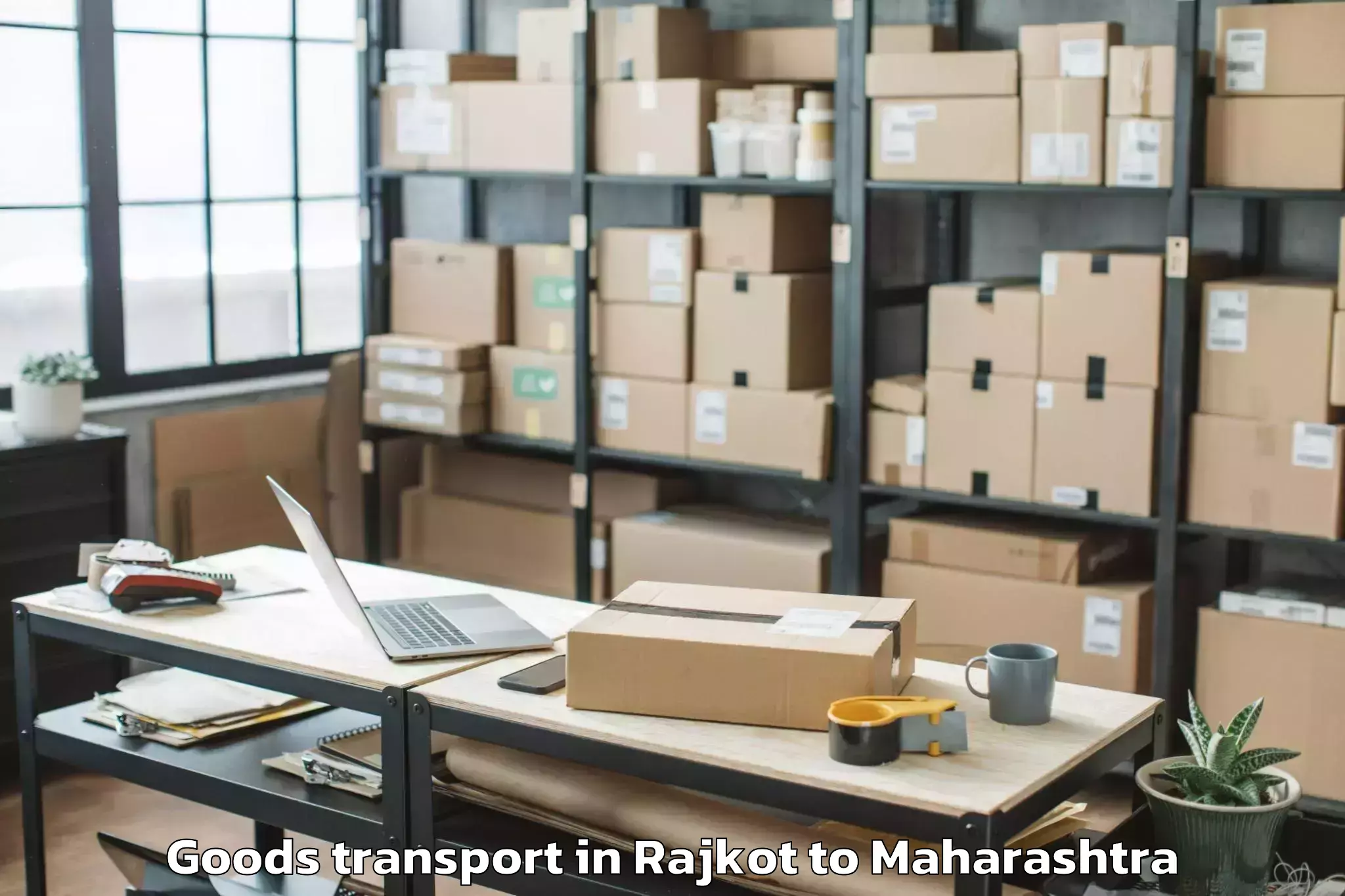 Efficient Rajkot to Naigaon Khairgaon Goods Transport